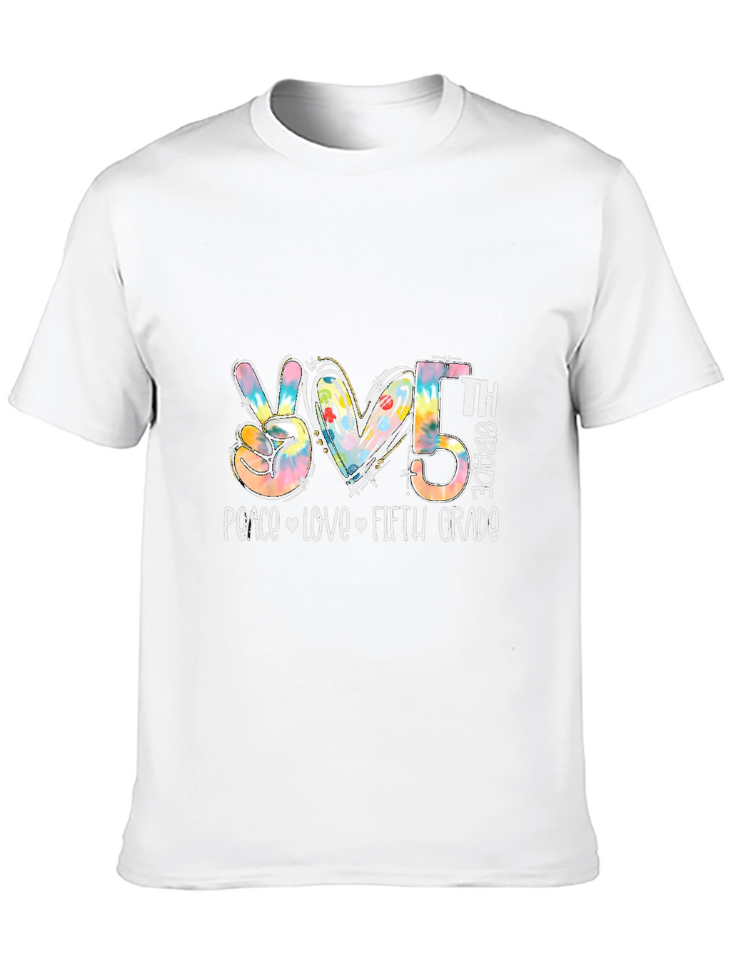 Peace Love Fifth Grade T-Shirt