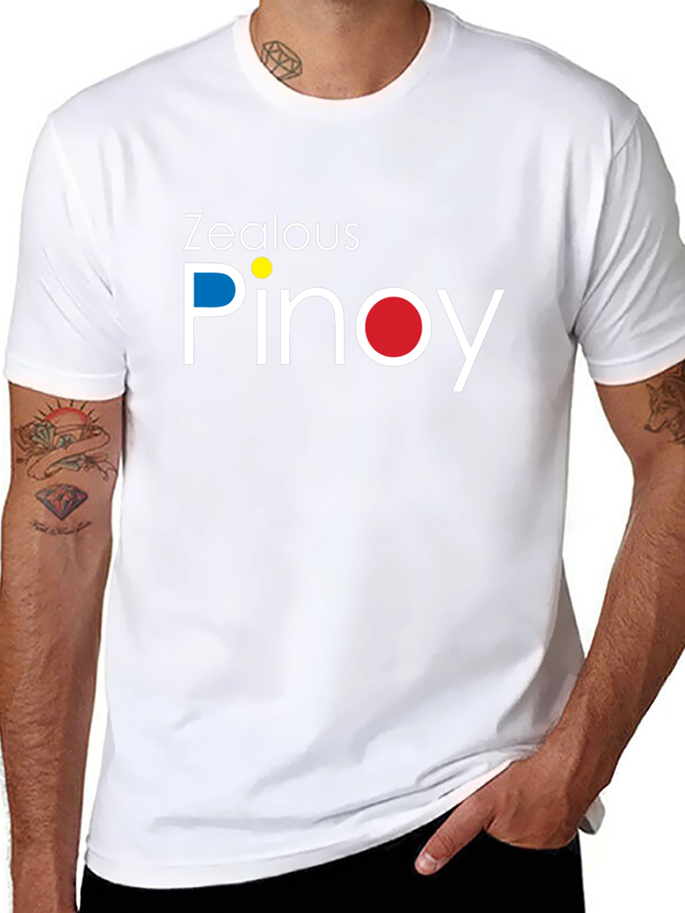 Zealous Pinoy T-Shirt - Black Crew Neck Graphic Tee