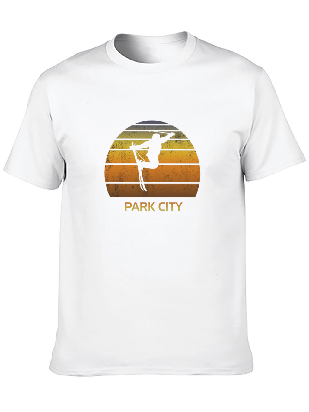 Park City Skiing T-Shirt - Sunset Design