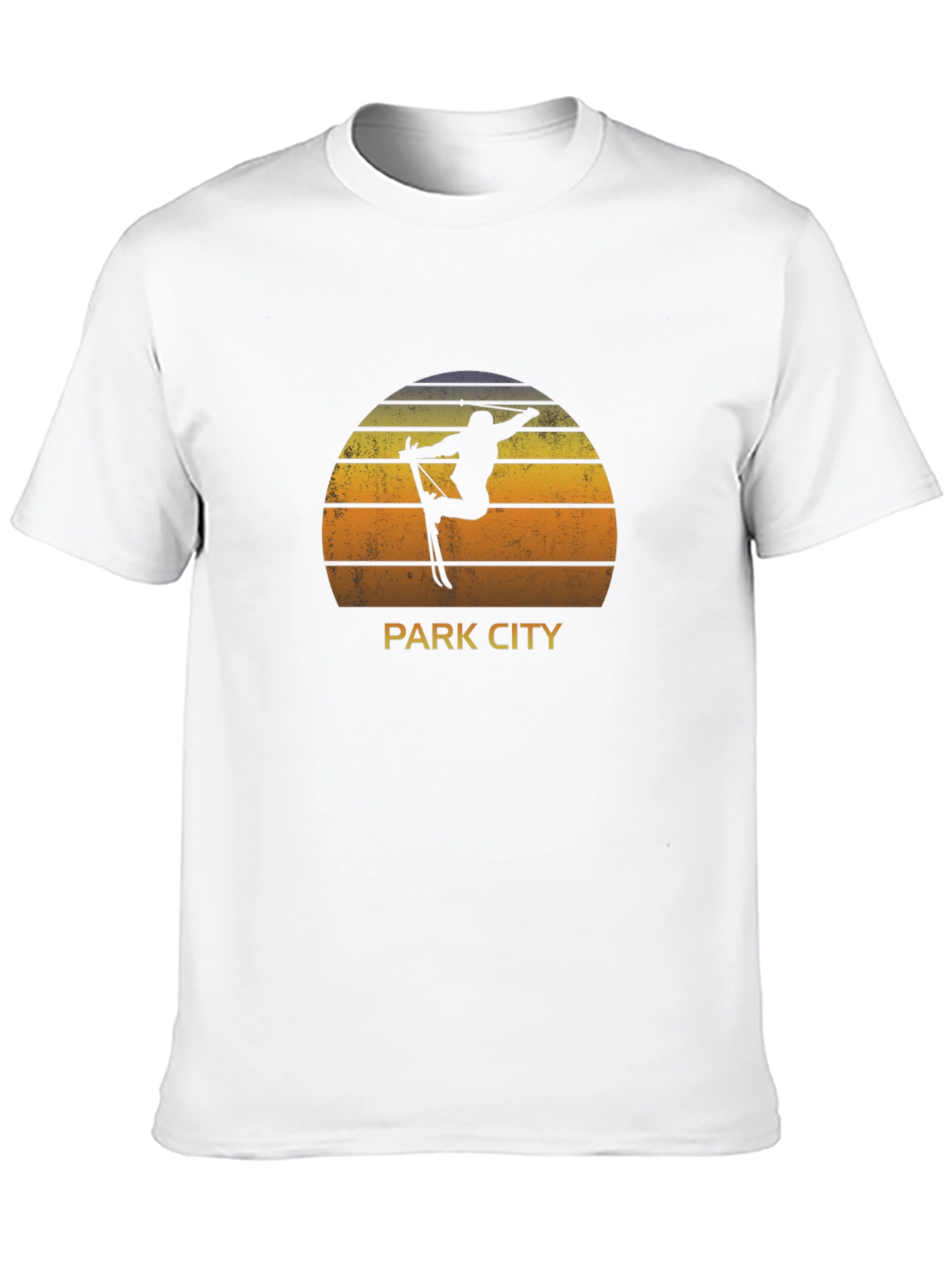 Park City Skiing T-Shirt - Sunset Design