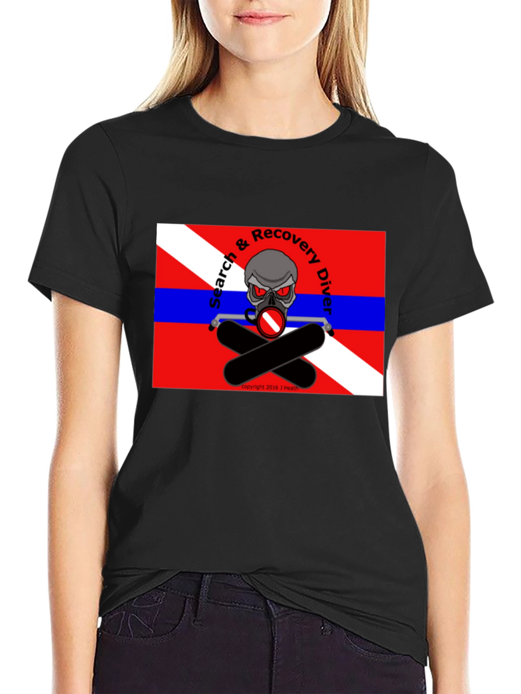 Search & Recovery Diver Skull T-Shirt