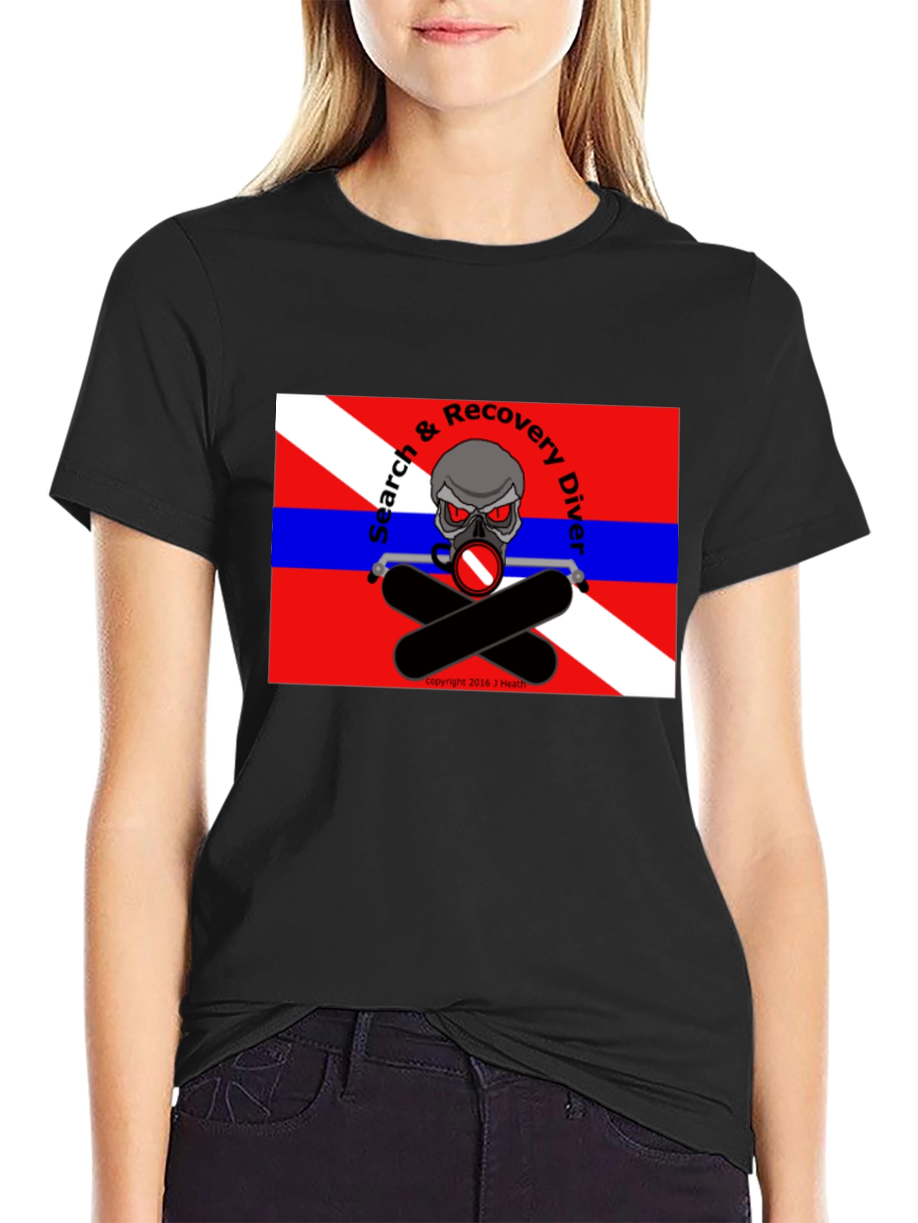 Search & Recovery Diver Skull T-Shirt