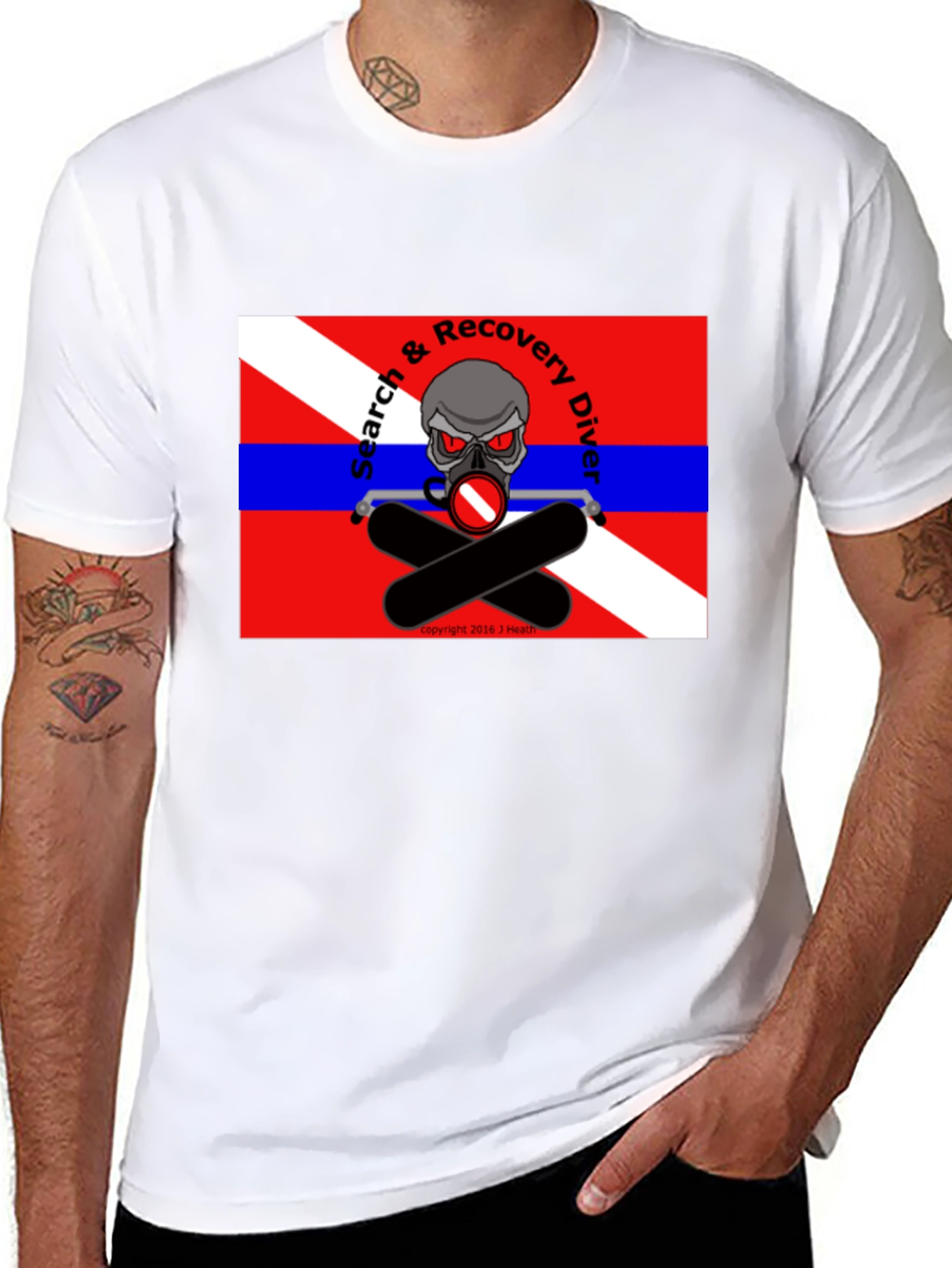 Search & Recovery Diver Skull T-Shirt