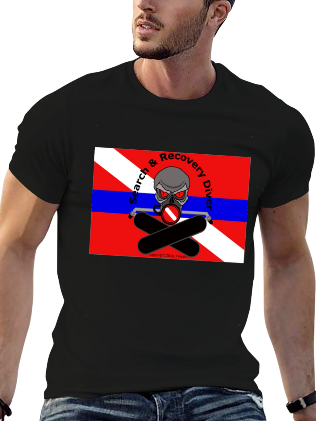 Search & Recovery Diver Skull T-Shirt