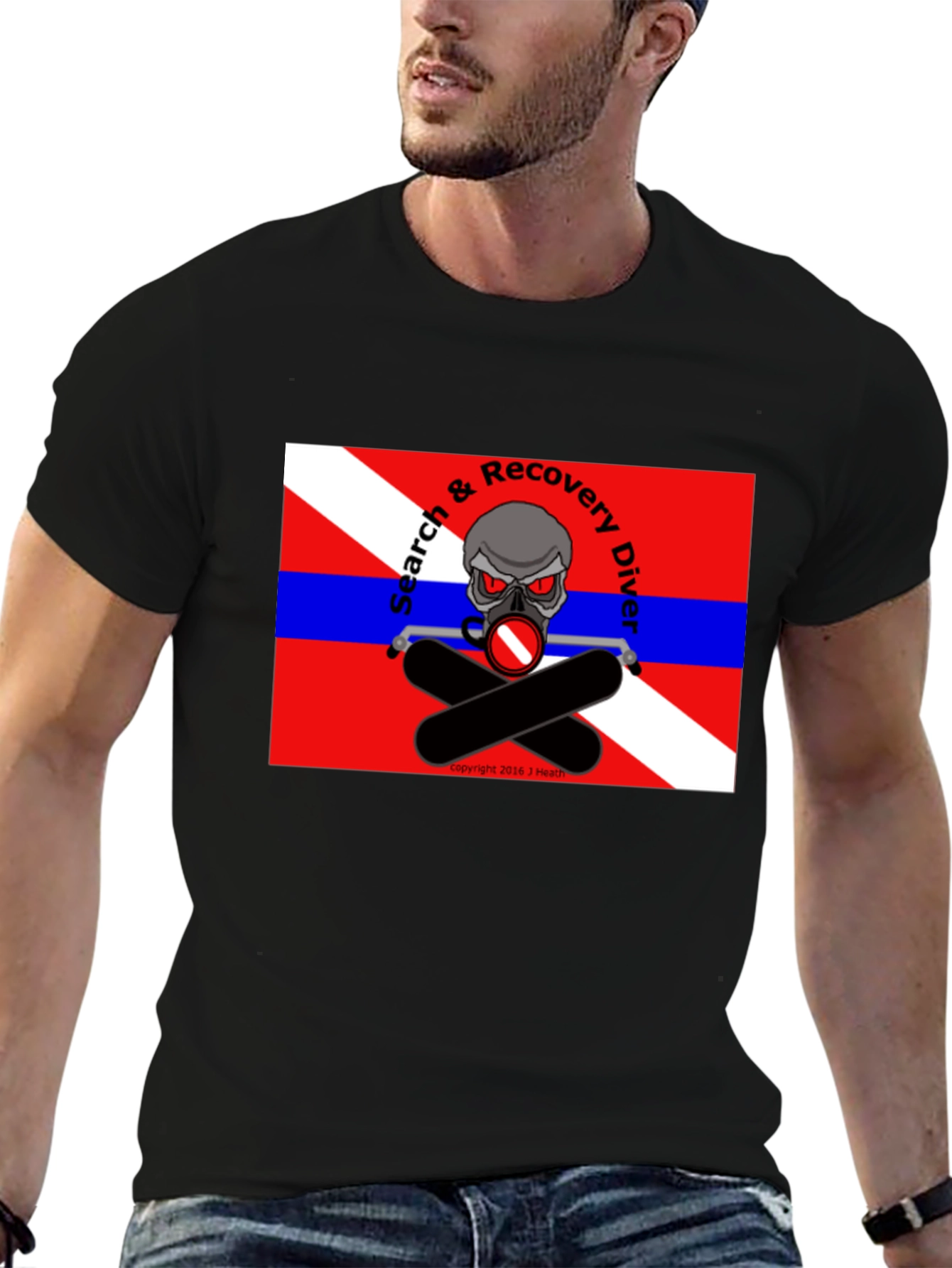Search & Recovery Diver Skull T-Shirt