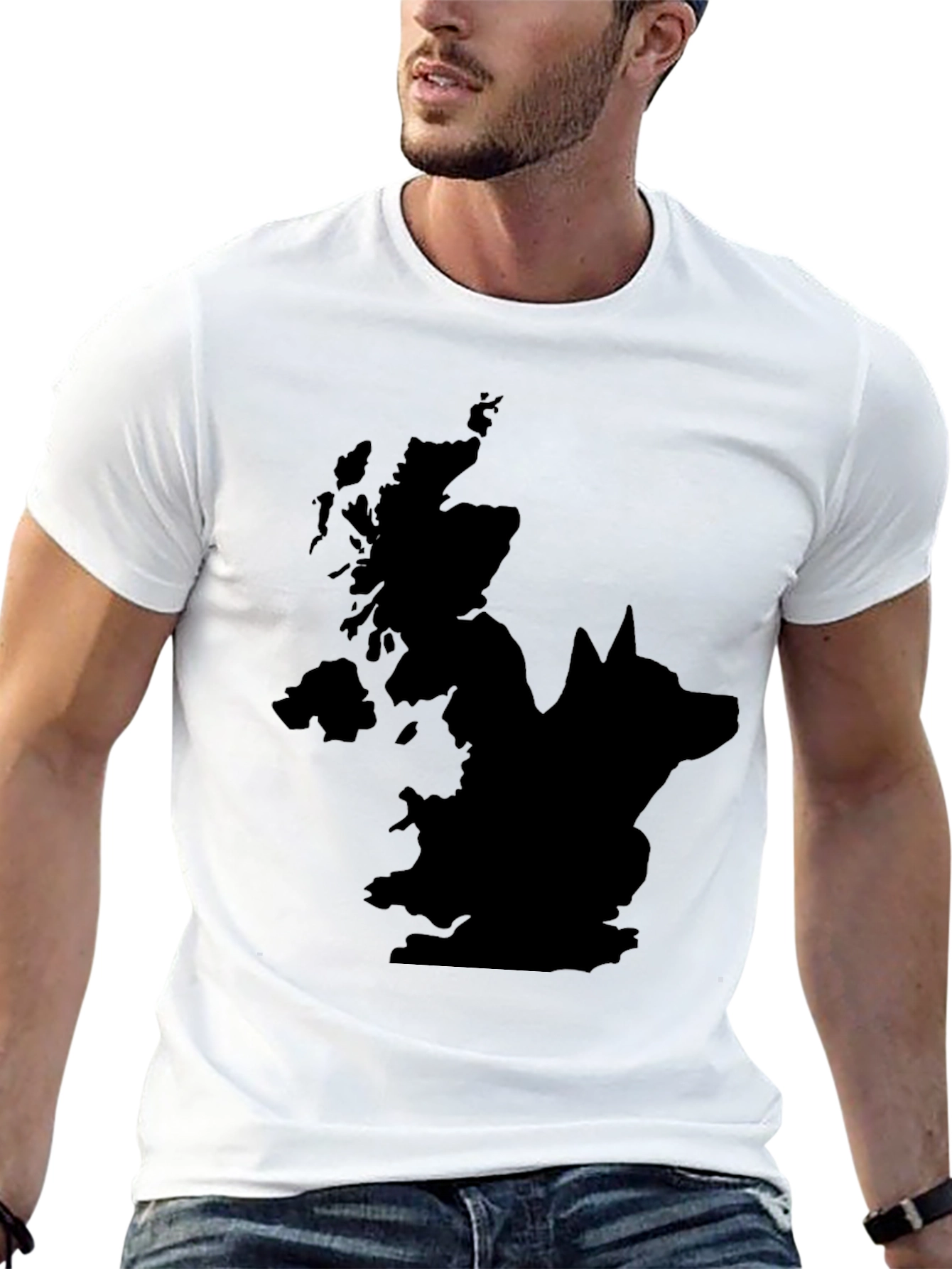 UK Wolf Graphic Tee - Mens Black T-Shirt