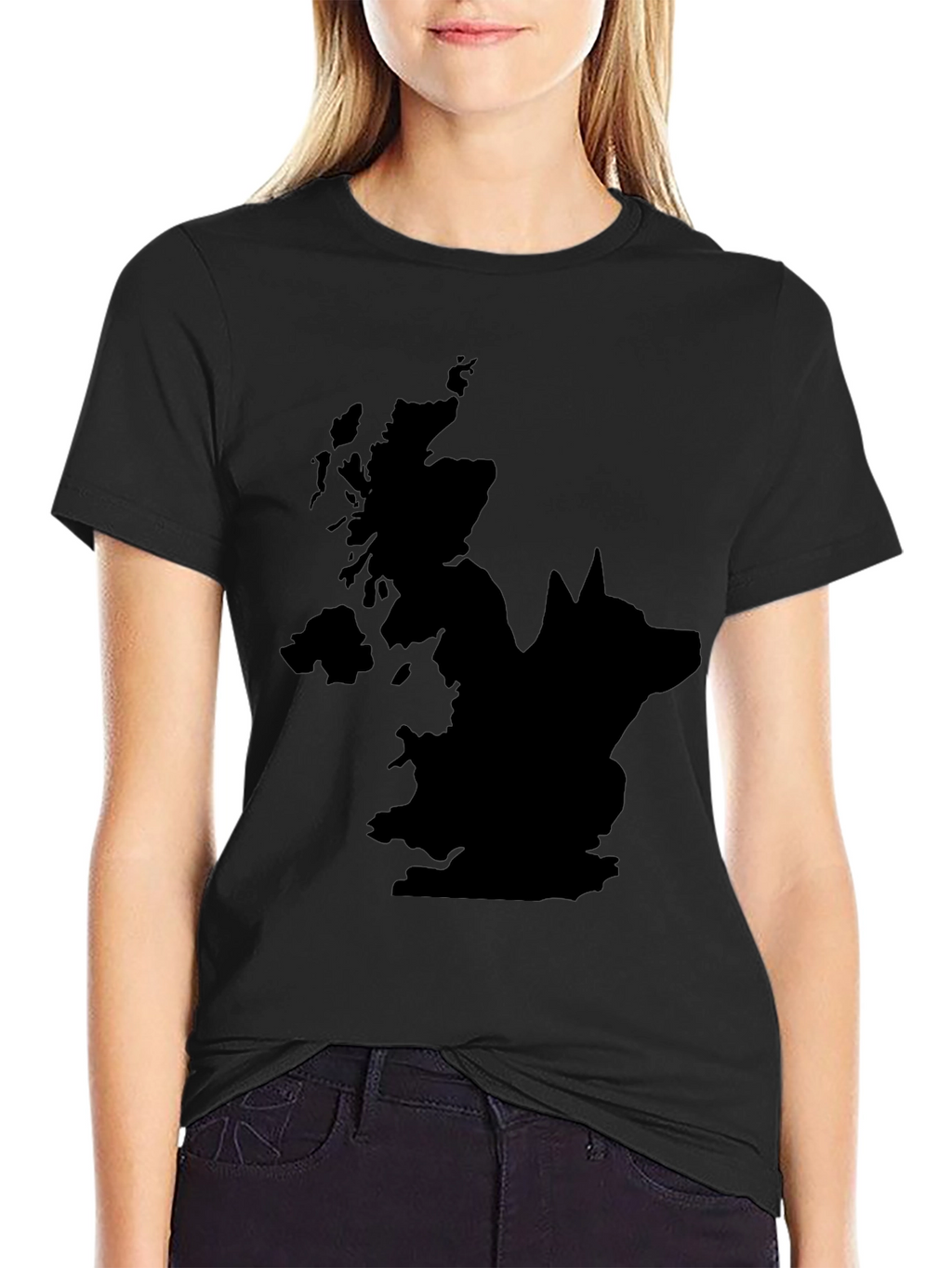 UK Wolf Graphic Tee - Mens Black T-Shirt