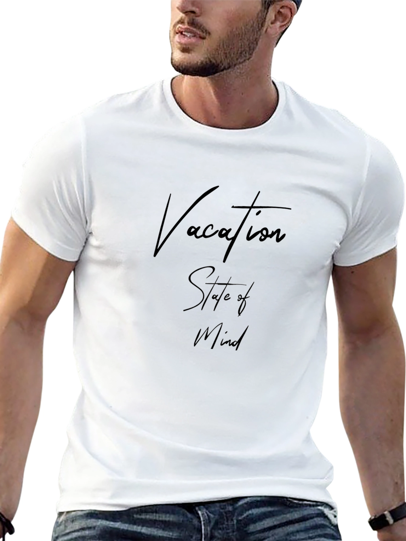 Vacation State of Mind Graphic Tee - Black