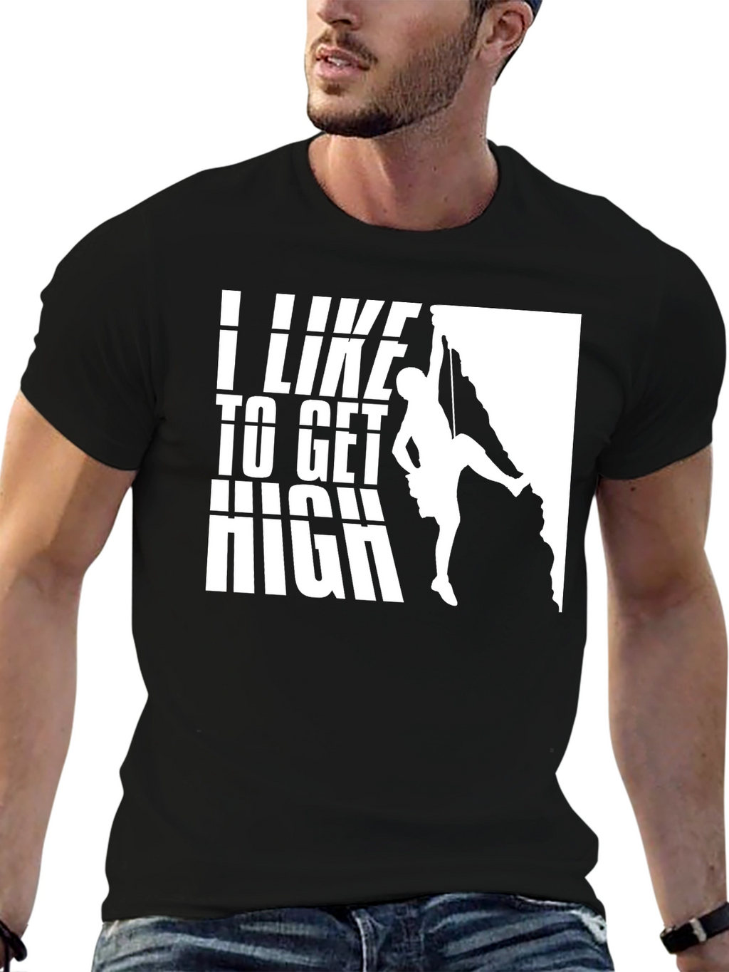 I Like To Get High Climbing Graphic T-Shirt