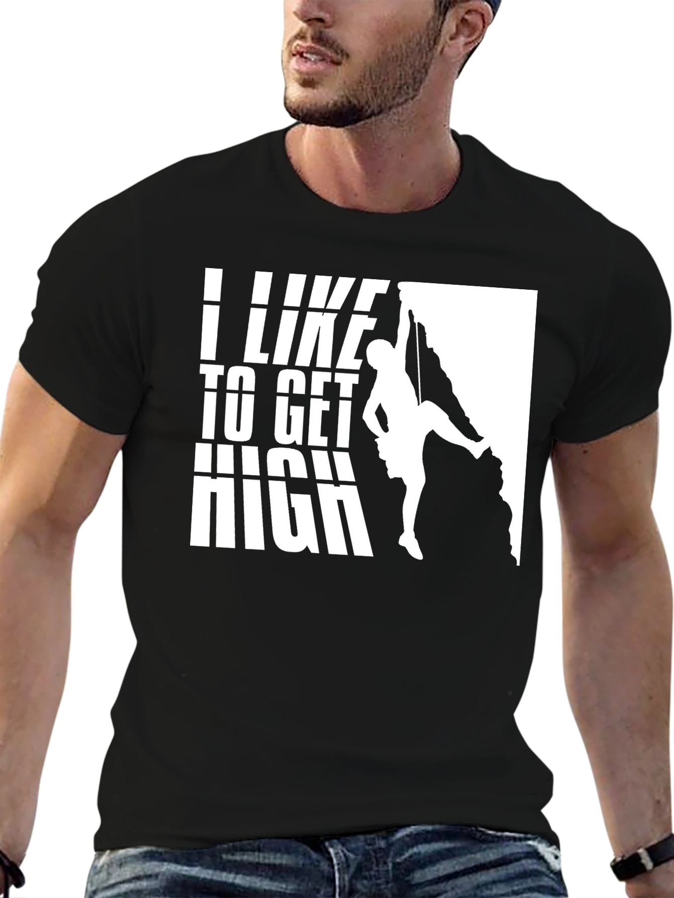 I Like To Get High Climbing Graphic T-Shirt