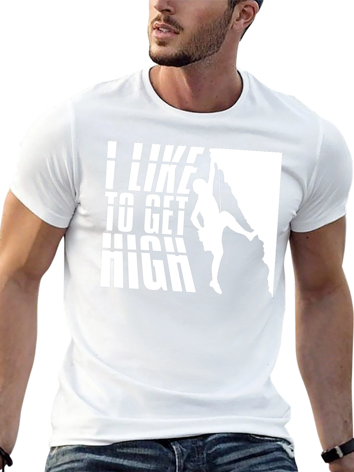 I Like To Get High Climbing Graphic T-Shirt