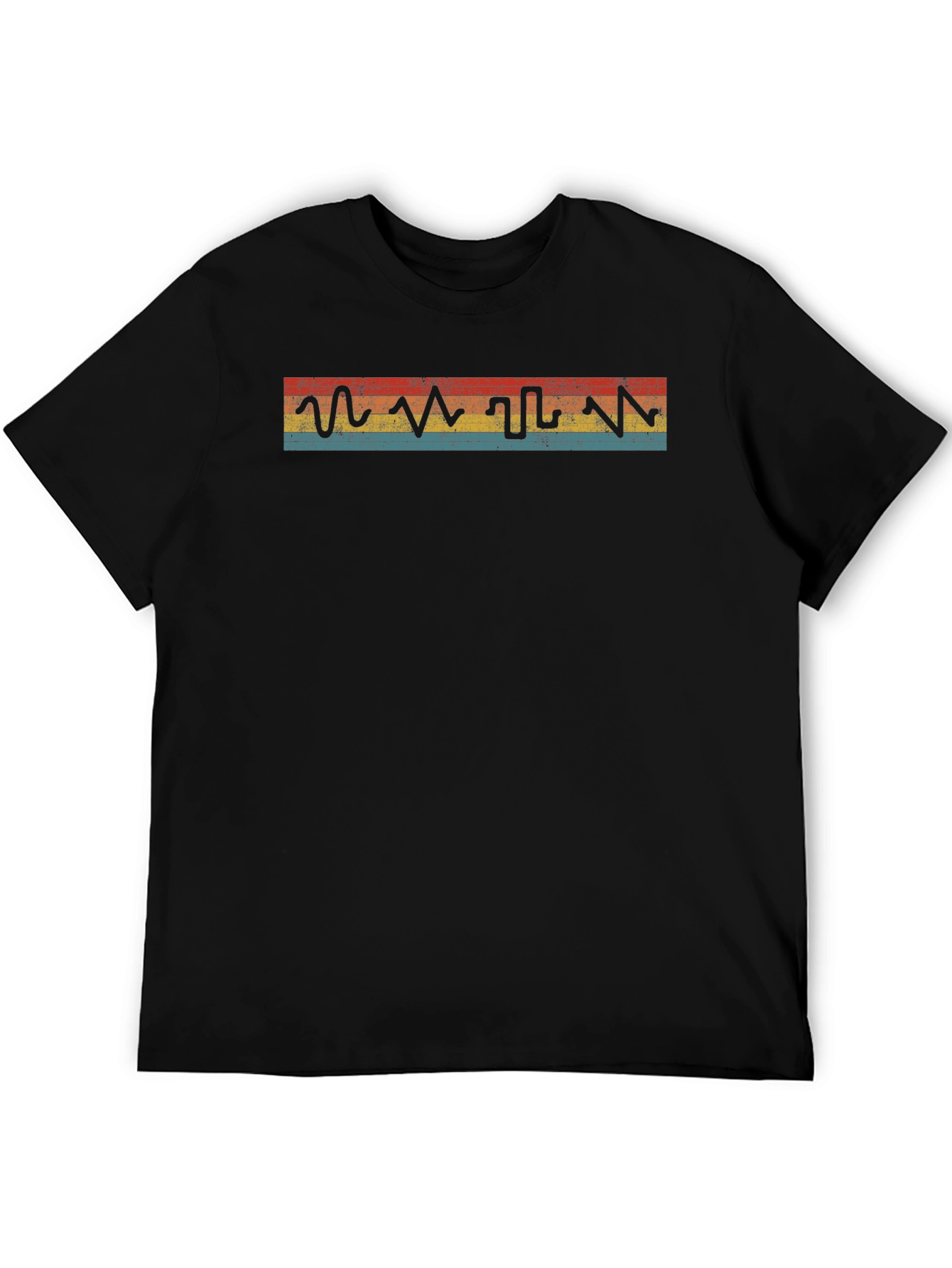 Retro Heartbeat Graphic Tee - Vintage Style T-Shirt