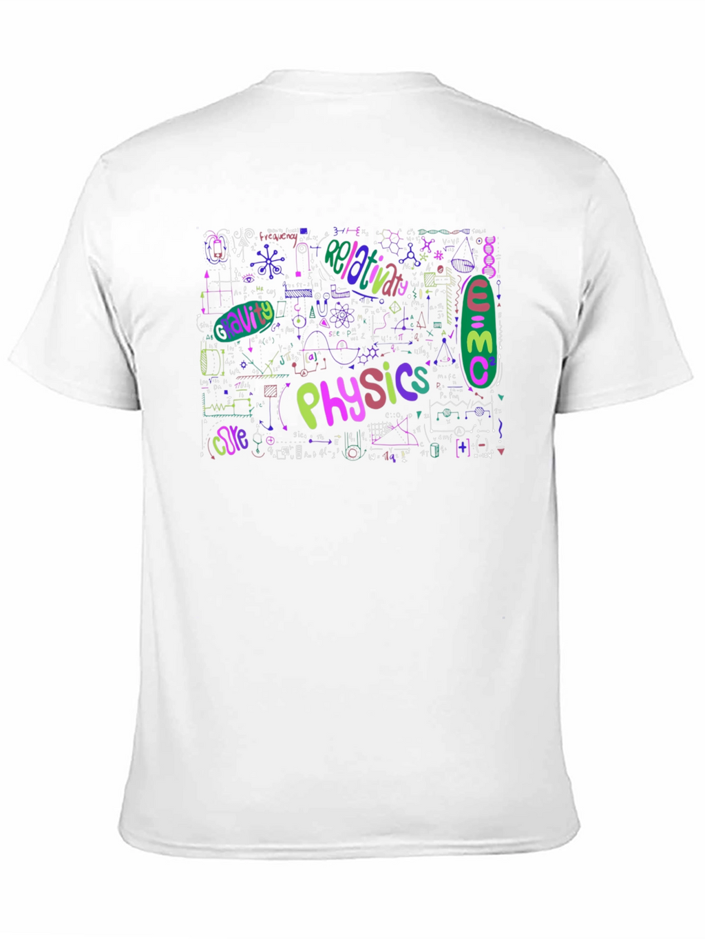 Physics Formula Graphic Print Black T-Shirt