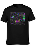 Physics Formula Graphic Print Black T-Shirt