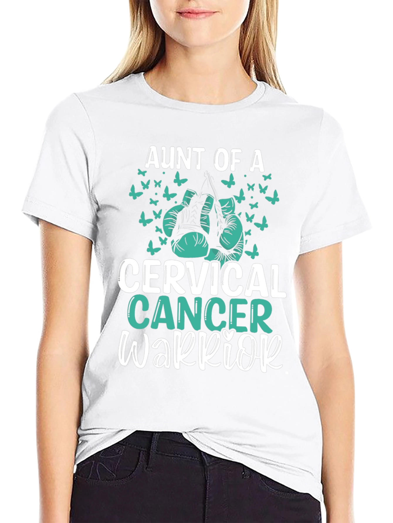 Aunt Of A Cervical Cancer Warrior T-Shirt