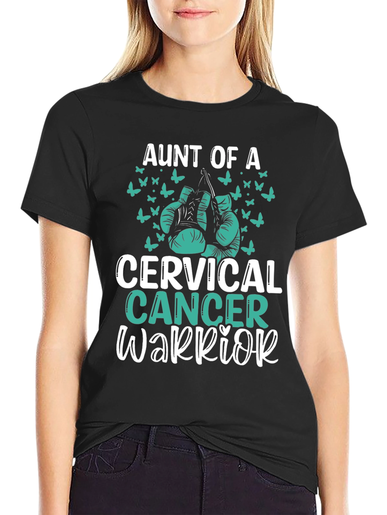 Aunt Of A Cervical Cancer Warrior T-Shirt