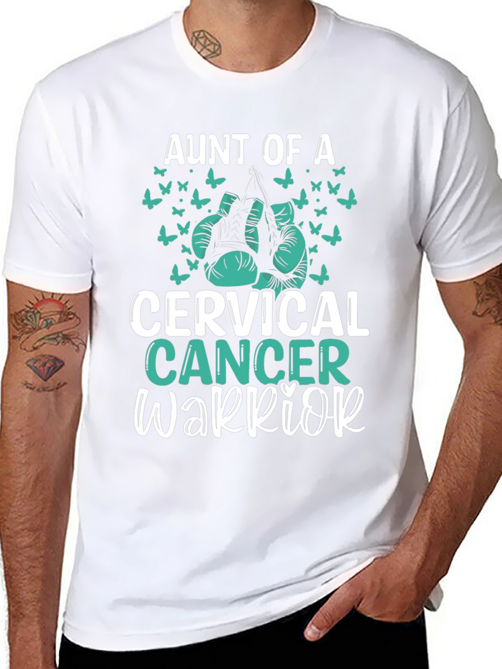 Aunt Of A Cervical Cancer Warrior T-Shirt