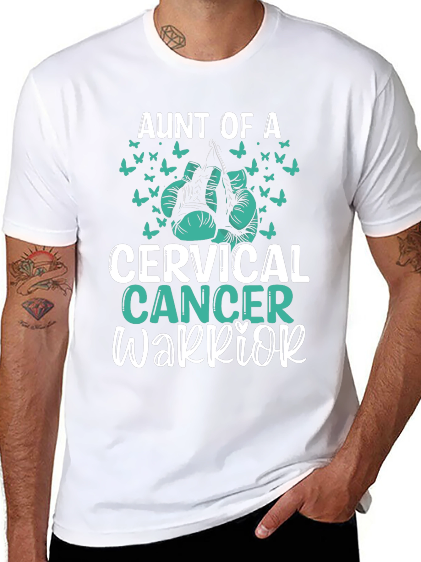 Aunt Of A Cervical Cancer Warrior T-Shirt