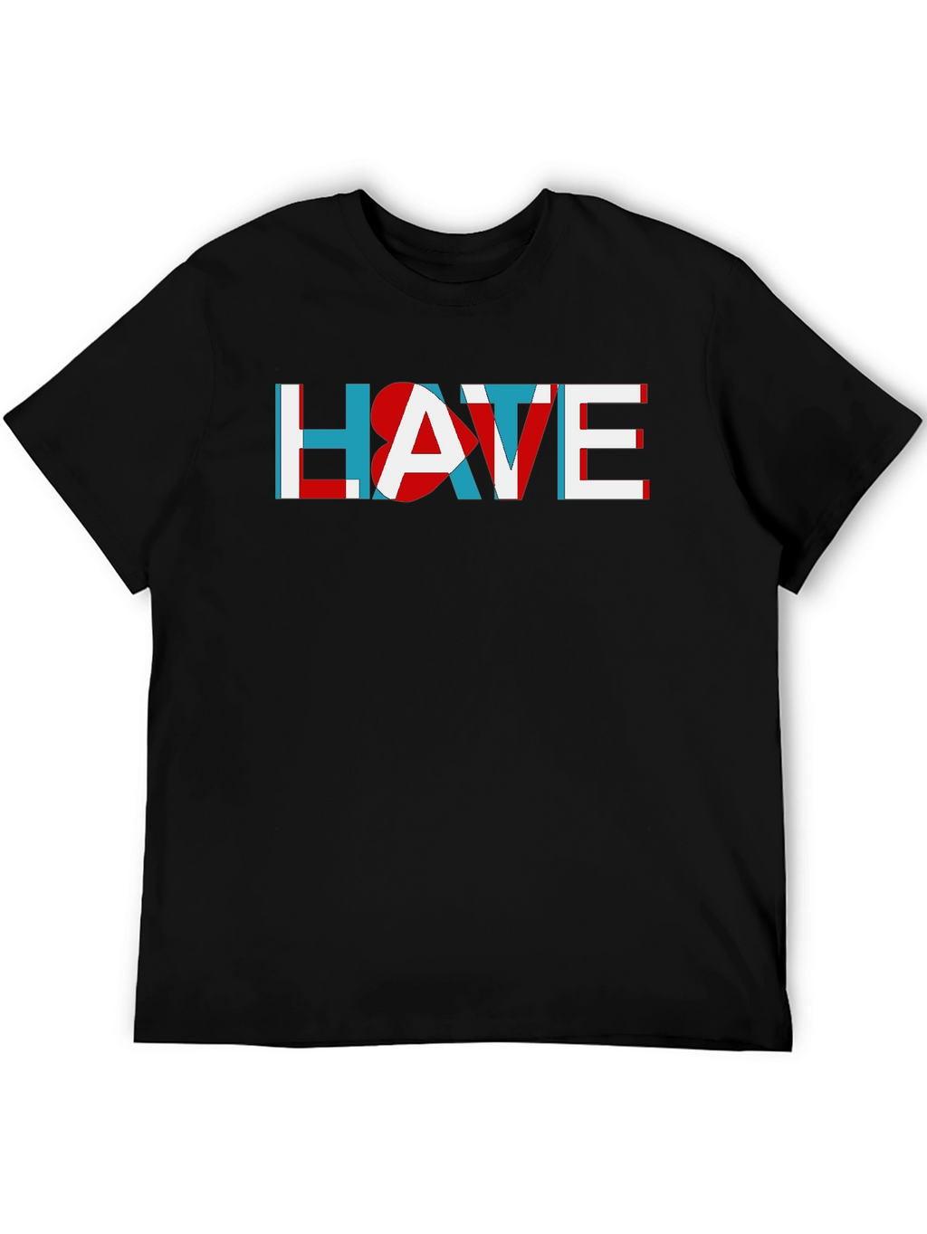 HATE Graphic Tee - Mens Soft Black T-Shirt