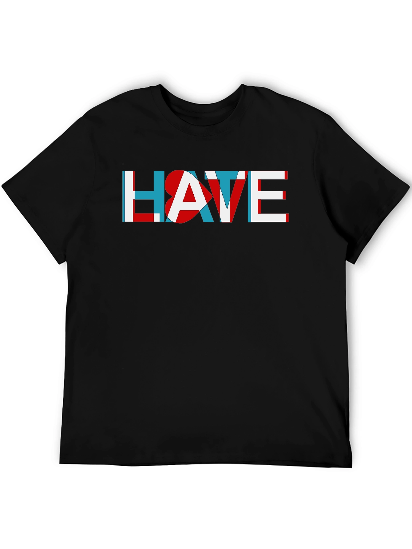 HATE Graphic Tee - Mens Soft Black T-Shirt