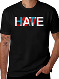 HATE Graphic Tee - Mens Soft Black T-Shirt