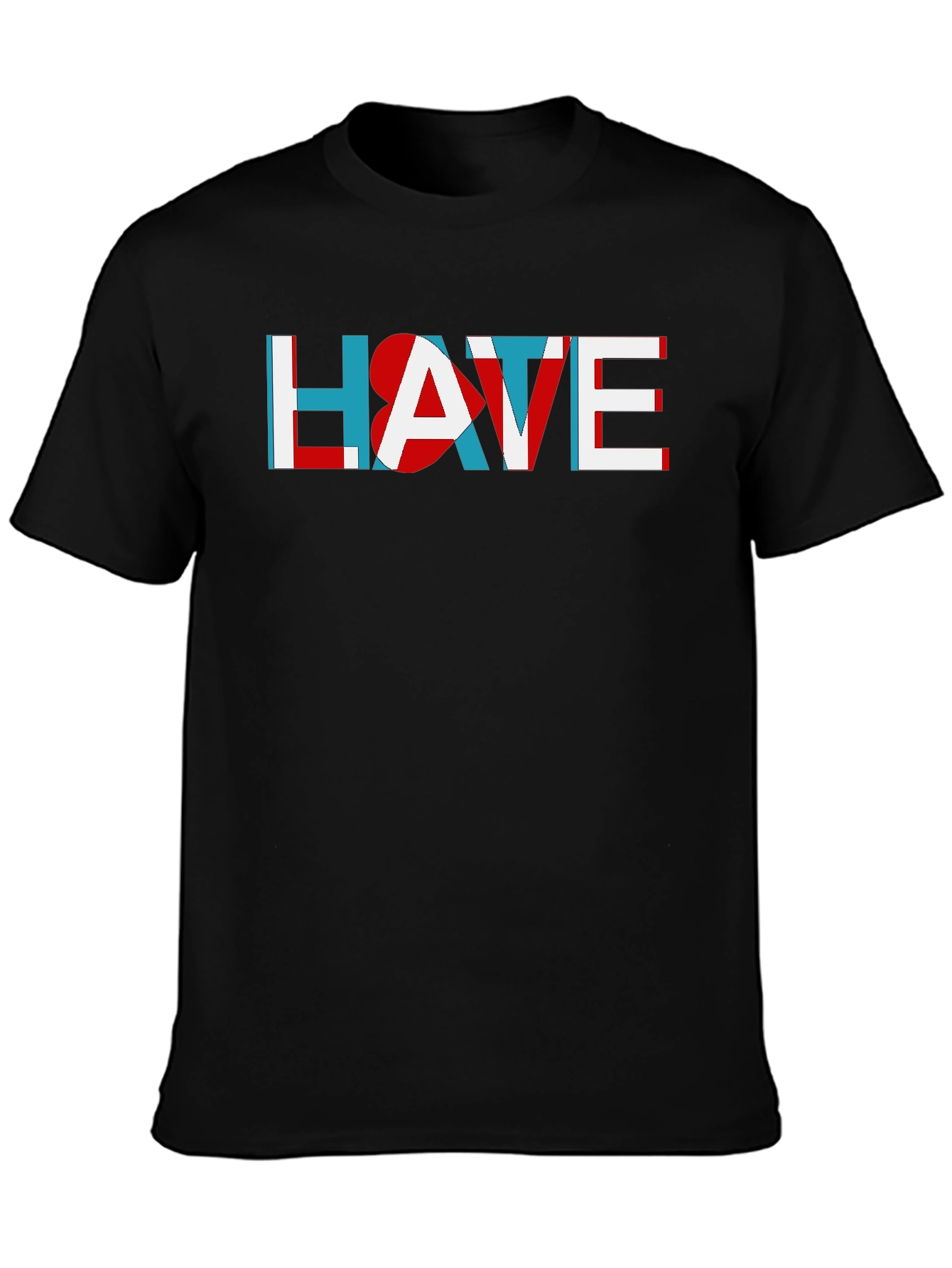 HATE Graphic Tee - Mens Soft Black T-Shirt