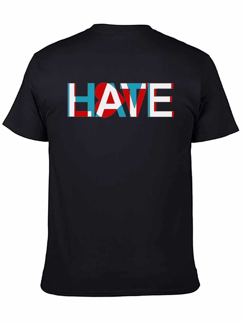 HATE Graphic Tee - Mens Soft Black T-Shirt
