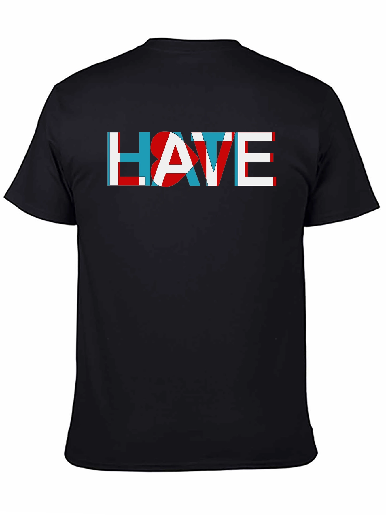 HATE Graphic Tee - Mens Soft Black T-Shirt