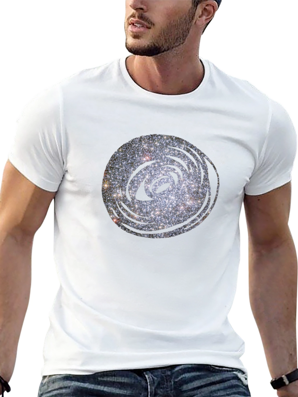 Galaxy Swirl Tee - Stylish Graphic Print Cotton T-Shirt