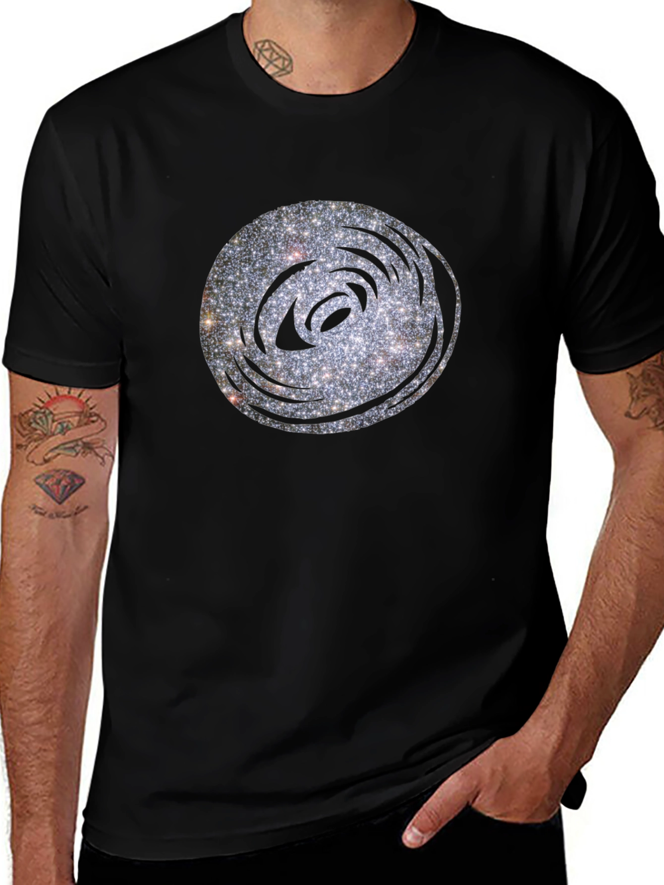 Galaxy Swirl Tee - Stylish Graphic Print Cotton T-Shirt