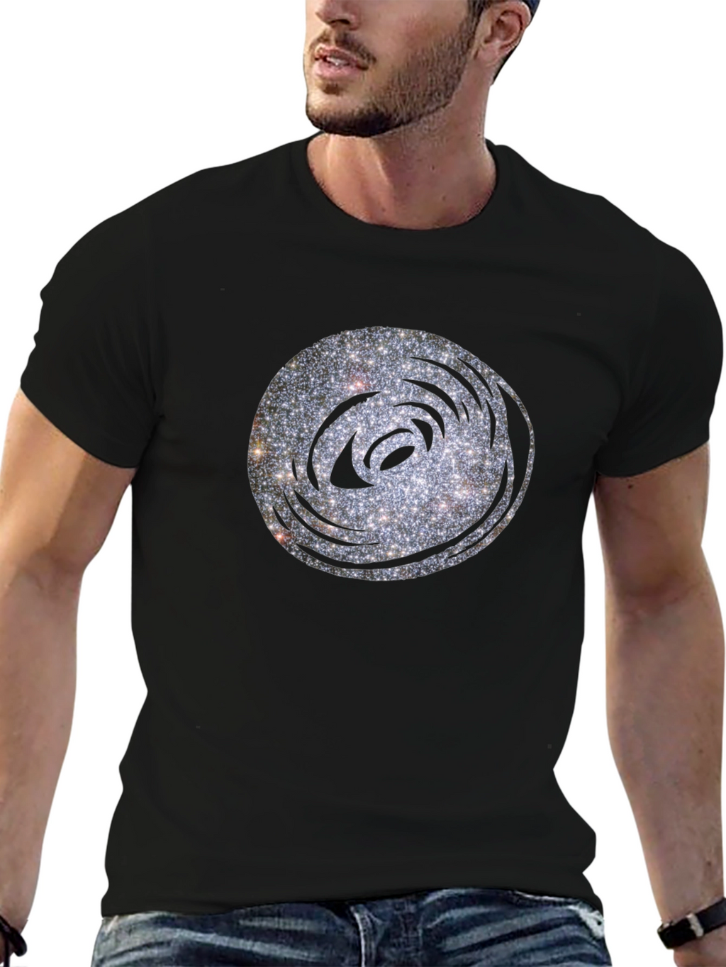 Galaxy Swirl Tee - Stylish Graphic Print Cotton T-Shirt