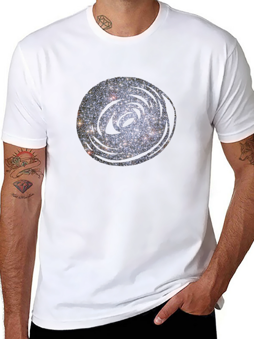 Galaxy Swirl Tee - Stylish Graphic Print Cotton T-Shirt