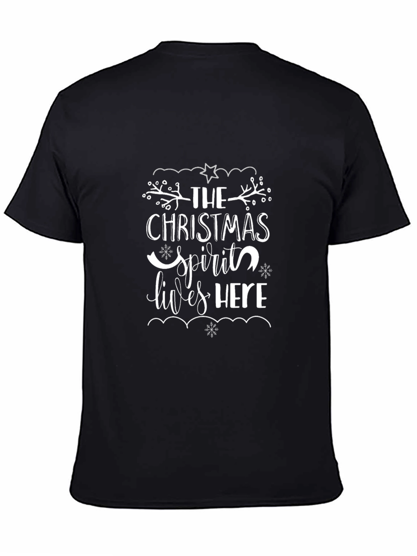 Christmas Spirit Lives Here Holiday Graphic Tee