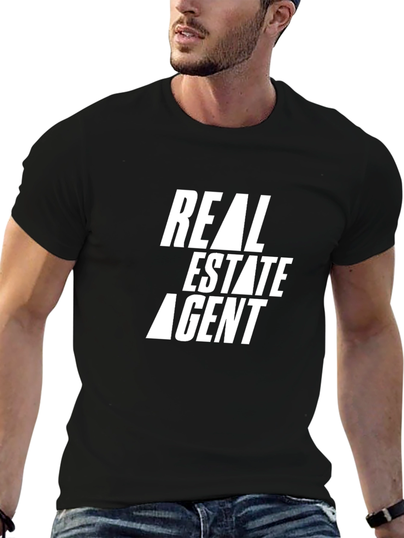 Real Estate Agent Graphic Tee - Black