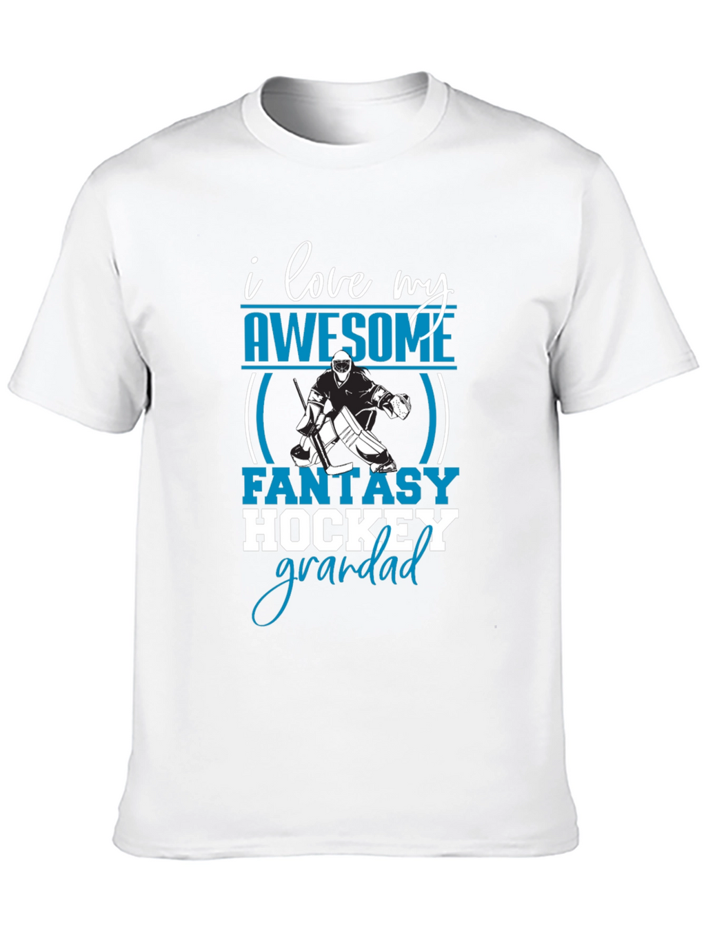 I Love My Awesome Fantasy Hockey Grandad T-Shirt