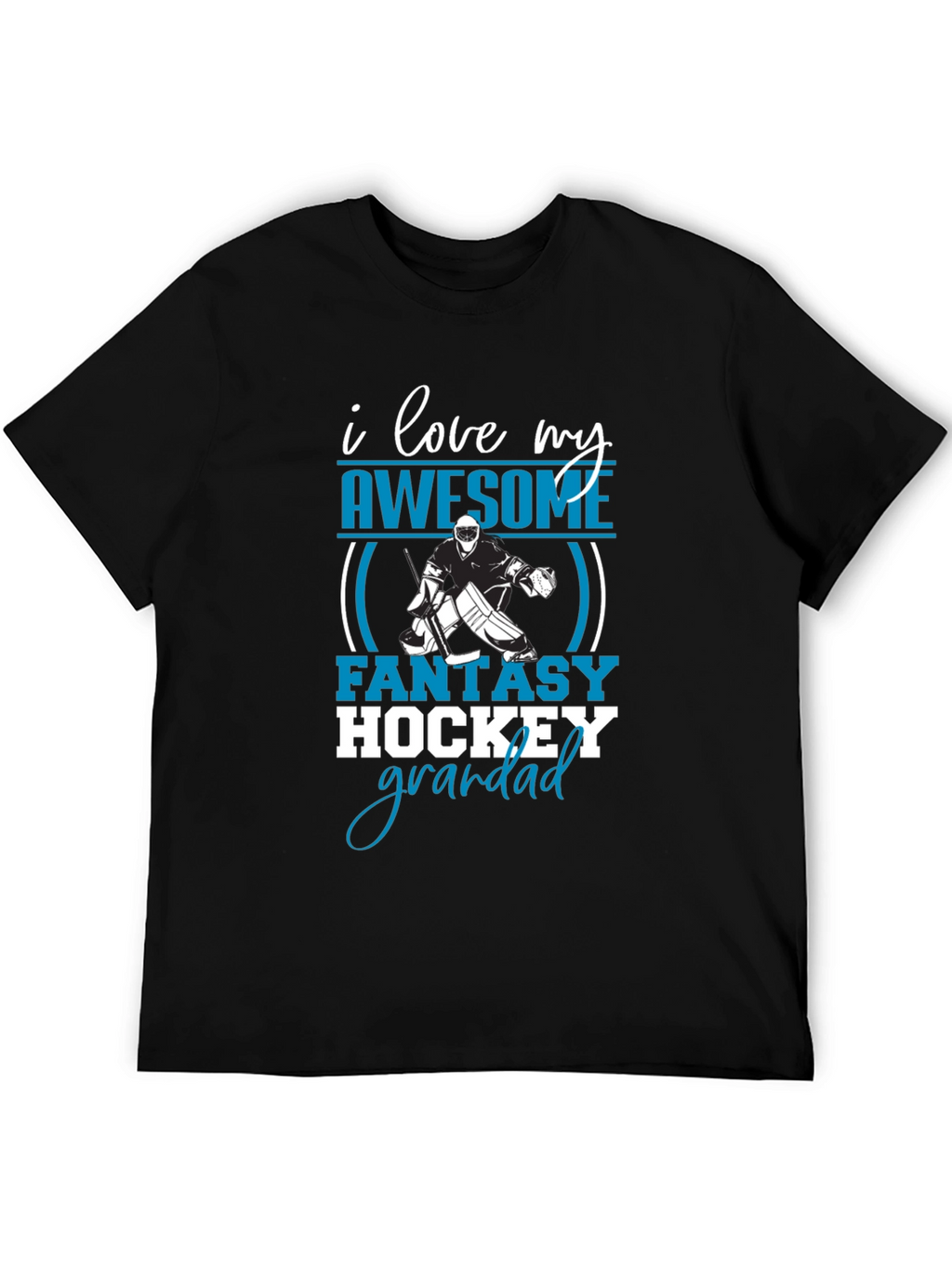 I Love My Awesome Fantasy Hockey Grandad T-Shirt