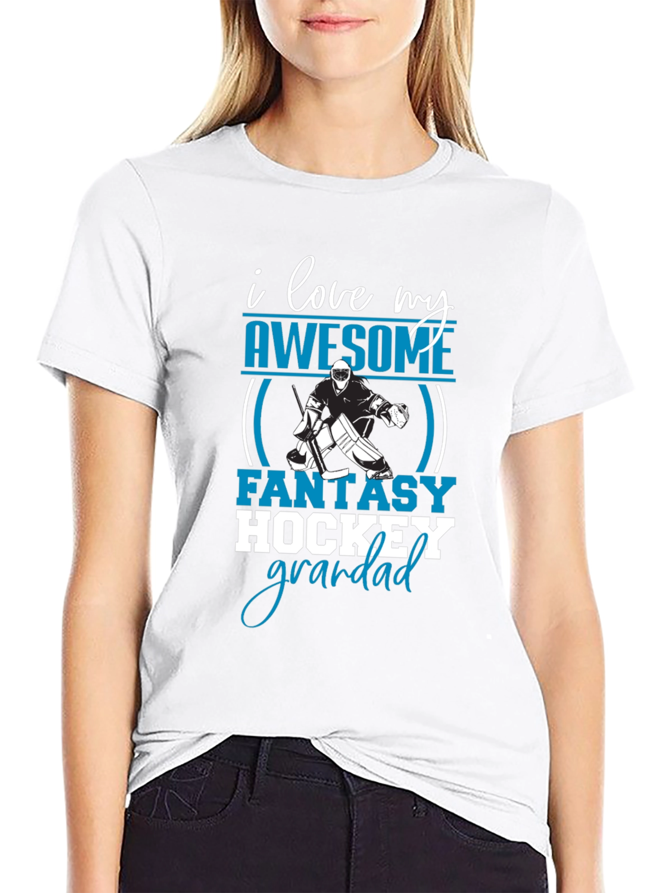 I Love My Awesome Fantasy Hockey Grandad T-Shirt