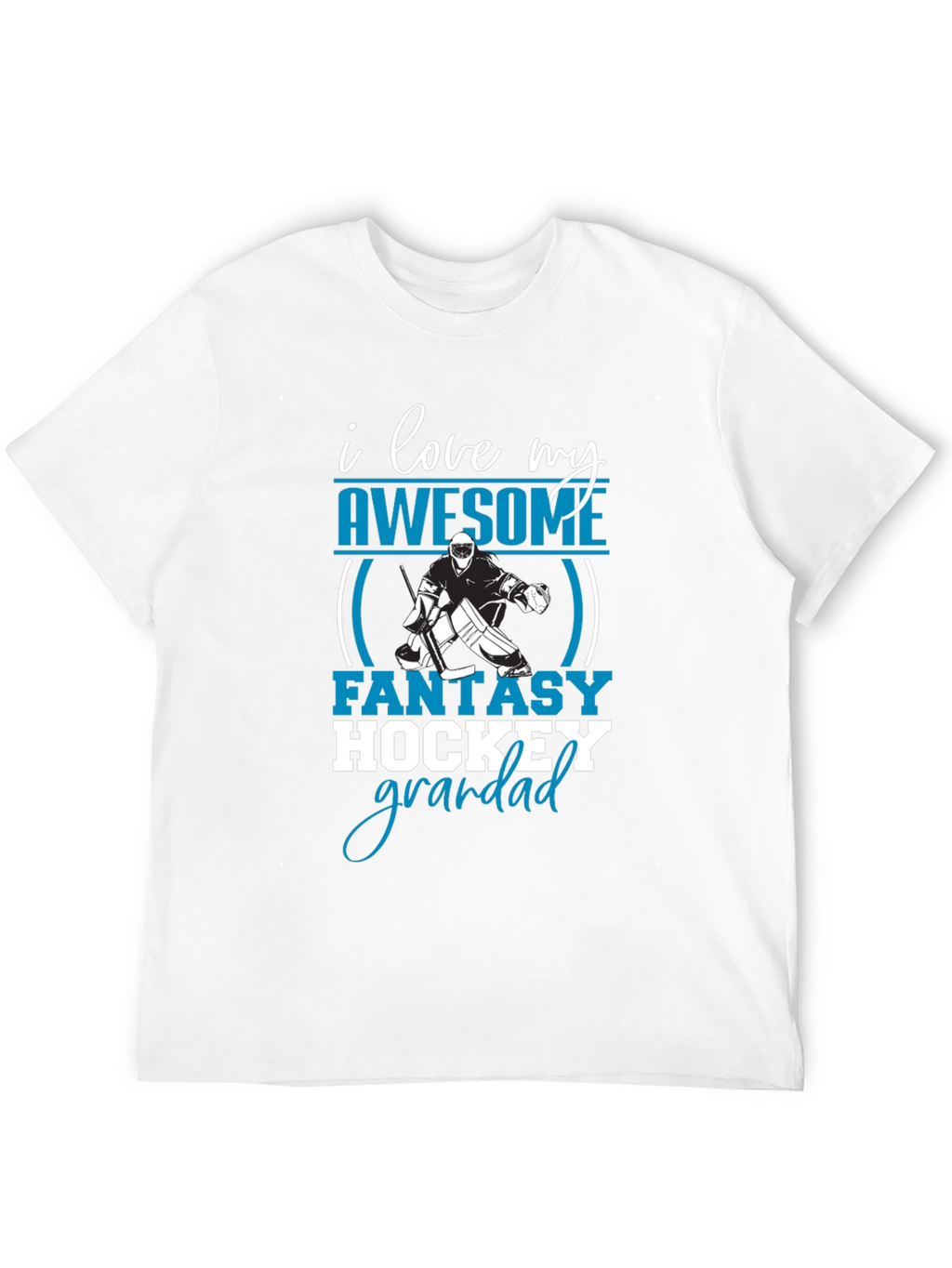 I Love My Awesome Fantasy Hockey Grandad T-Shirt