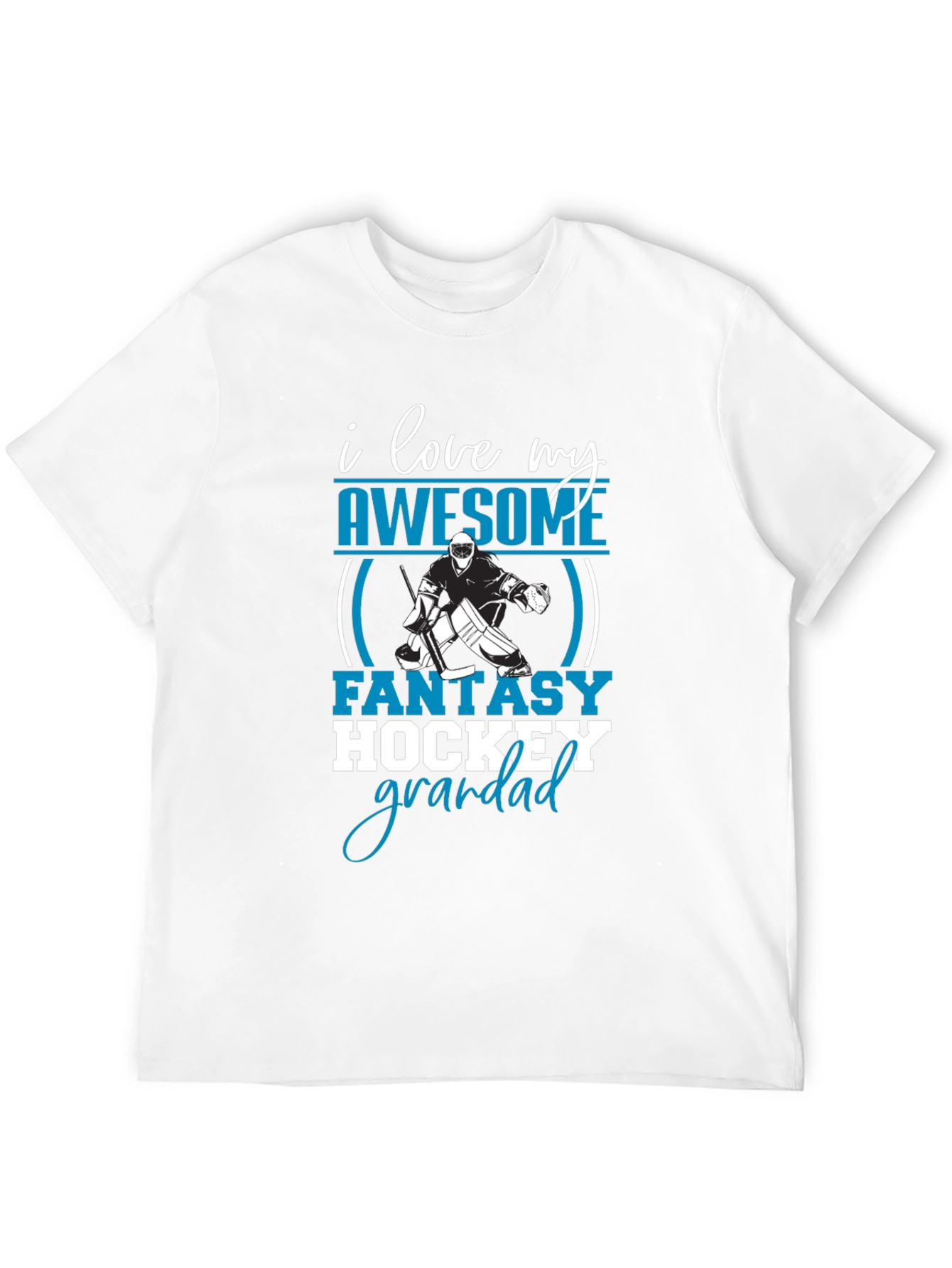I Love My Awesome Fantasy Hockey Grandad T-Shirt