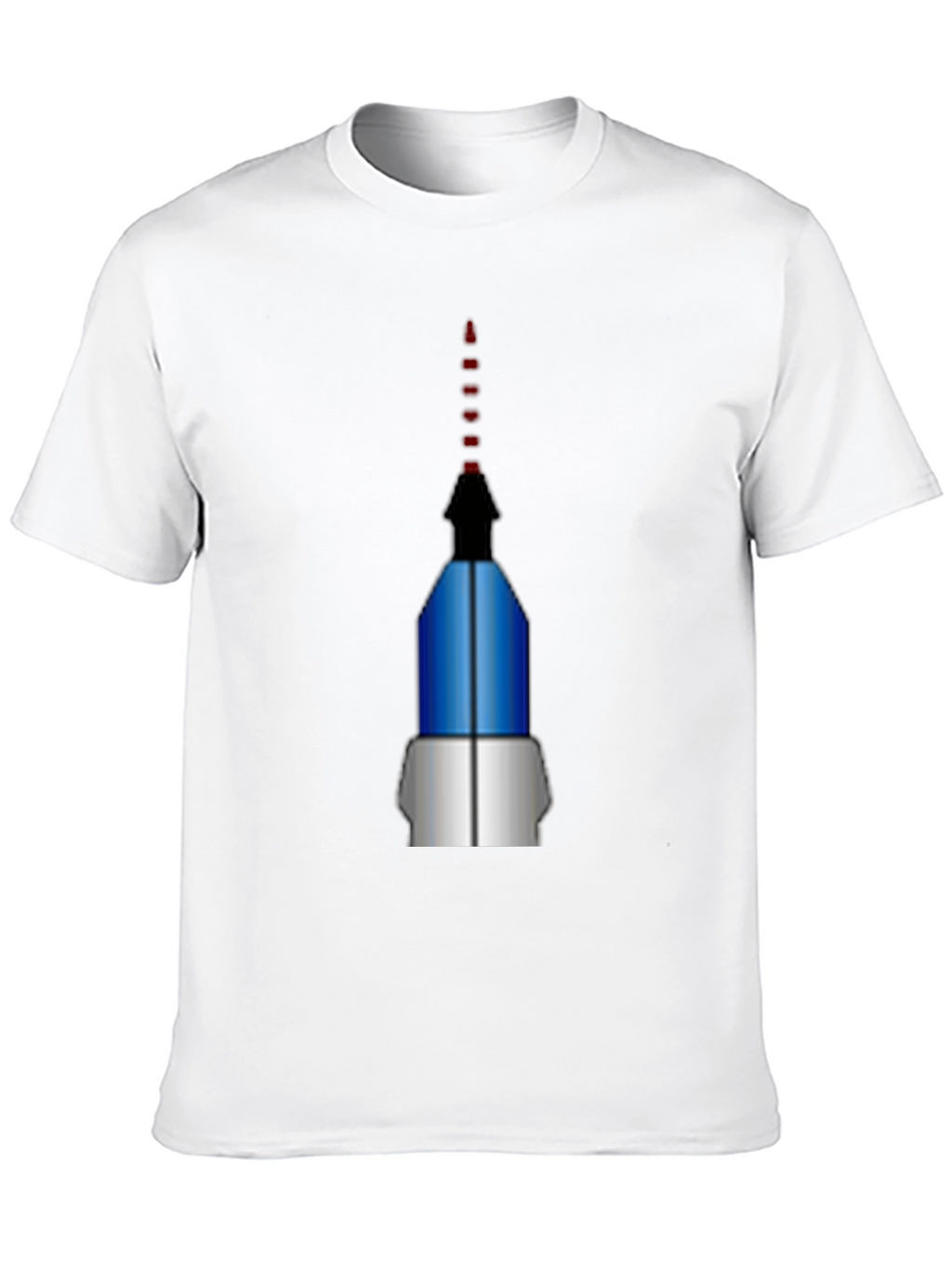 Geometric Rocket Graphic Tee - Black