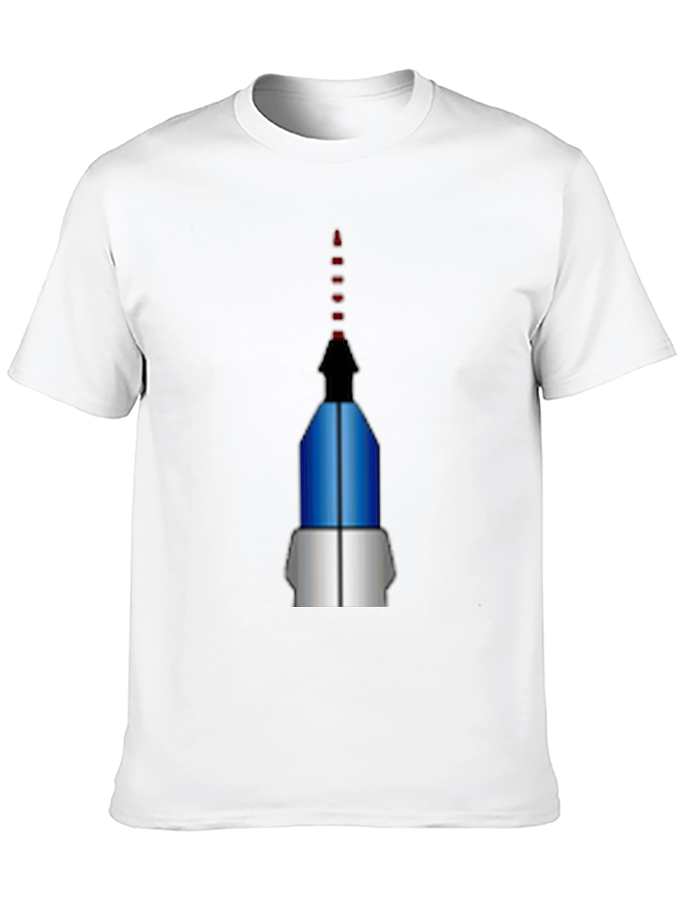 Geometric Rocket Graphic Tee - Black