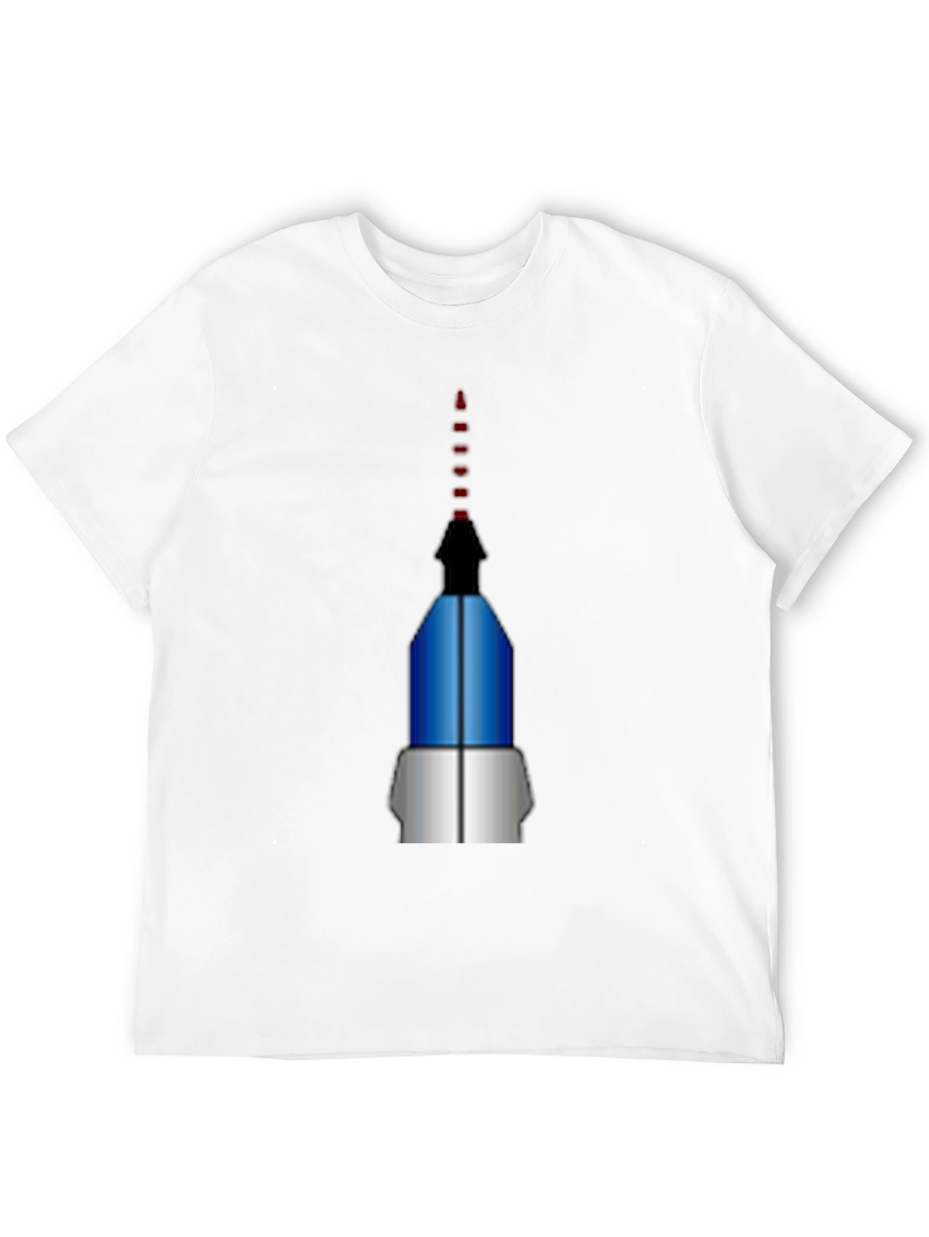 Geometric Rocket Graphic Tee - Black