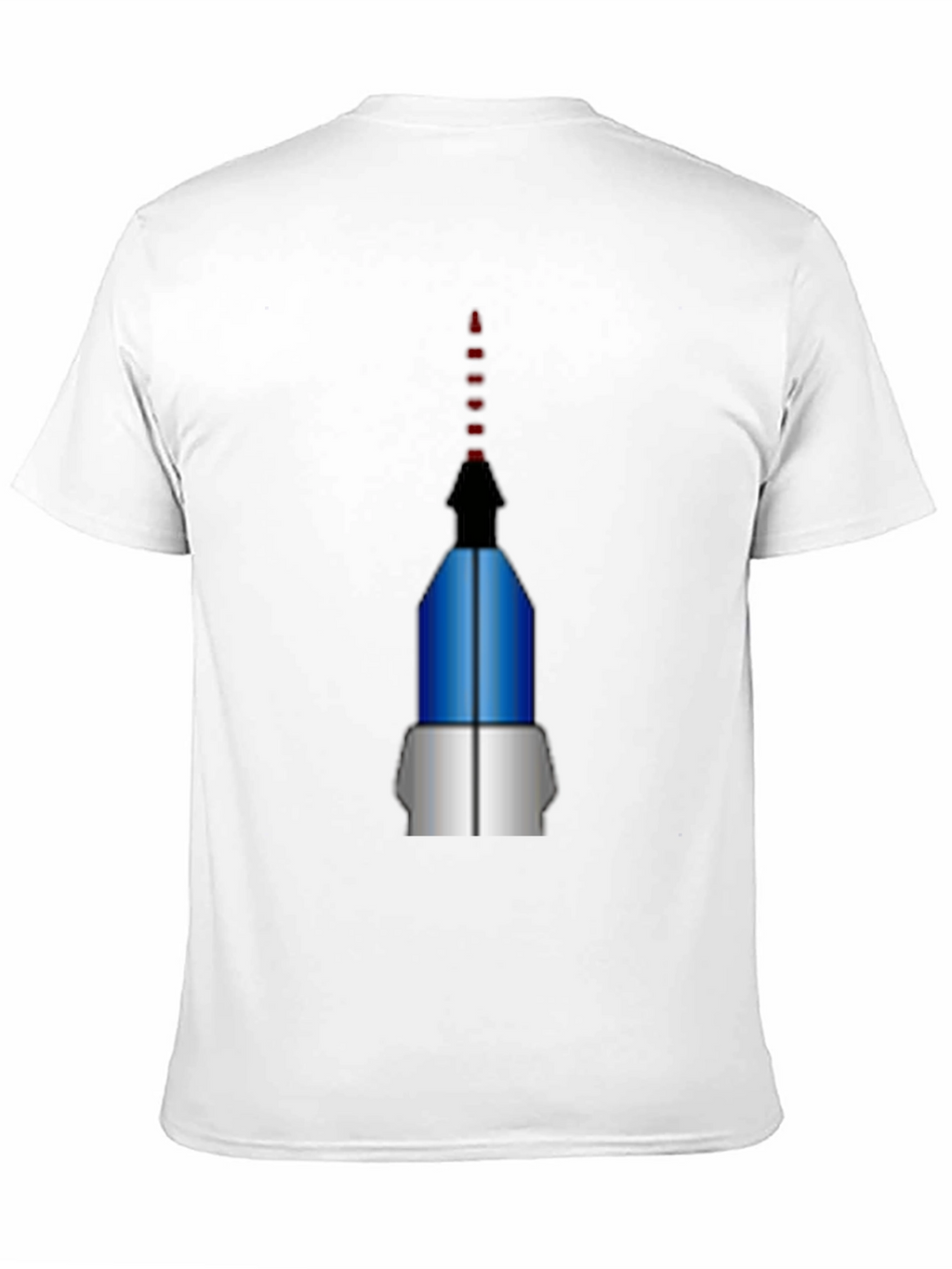 Geometric Rocket Graphic Tee - Black