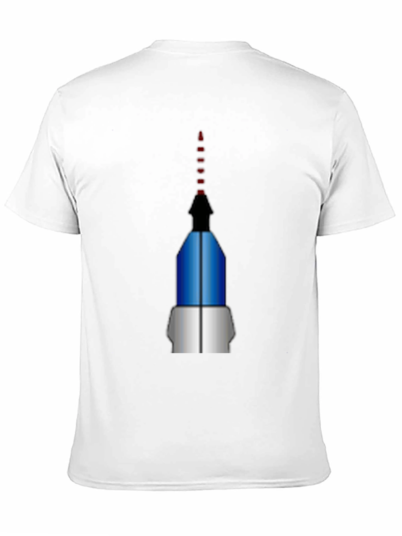 Geometric Rocket Graphic Tee - Black