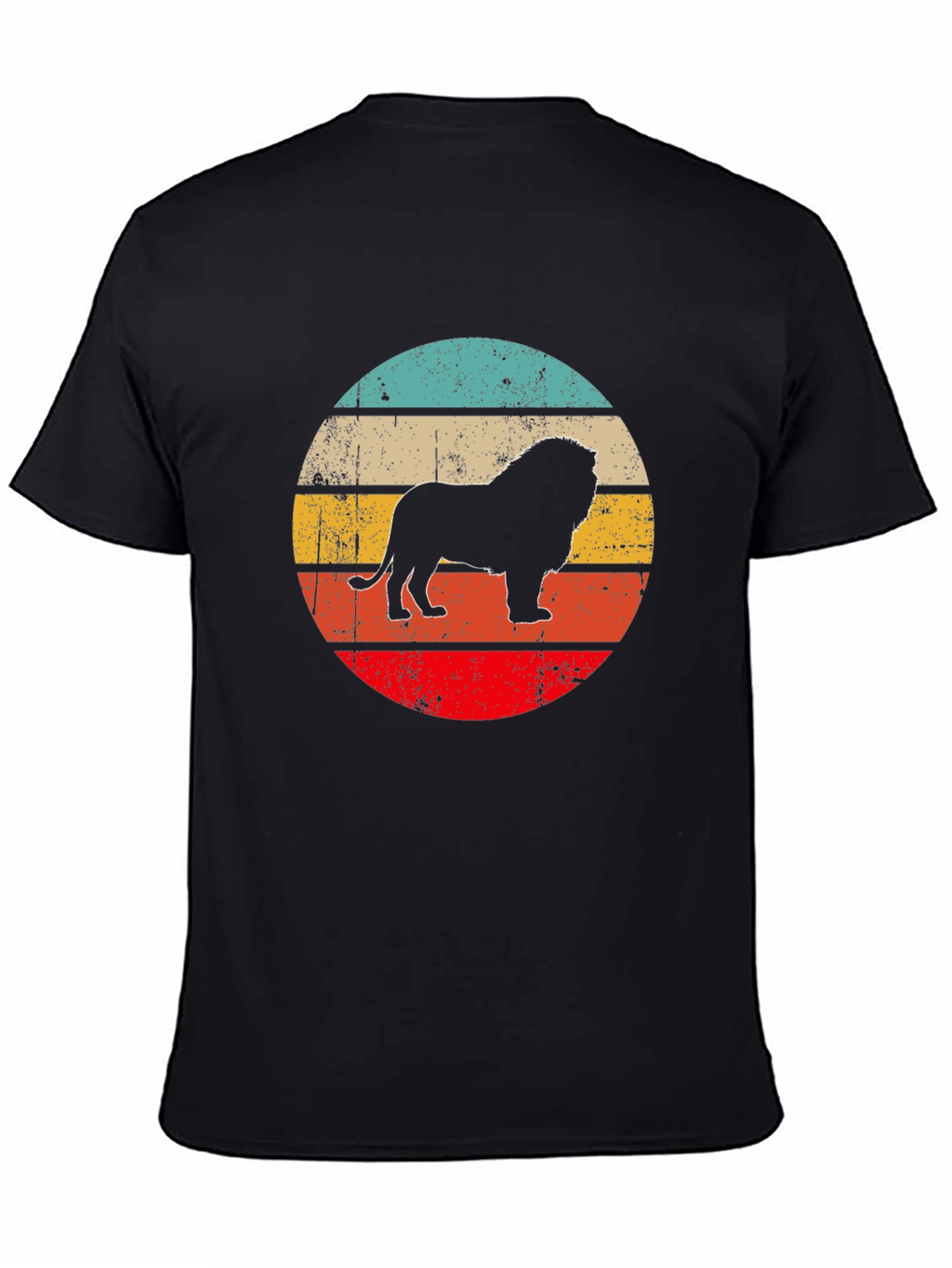 Lion Silhouette Retro Style T-Shirt
