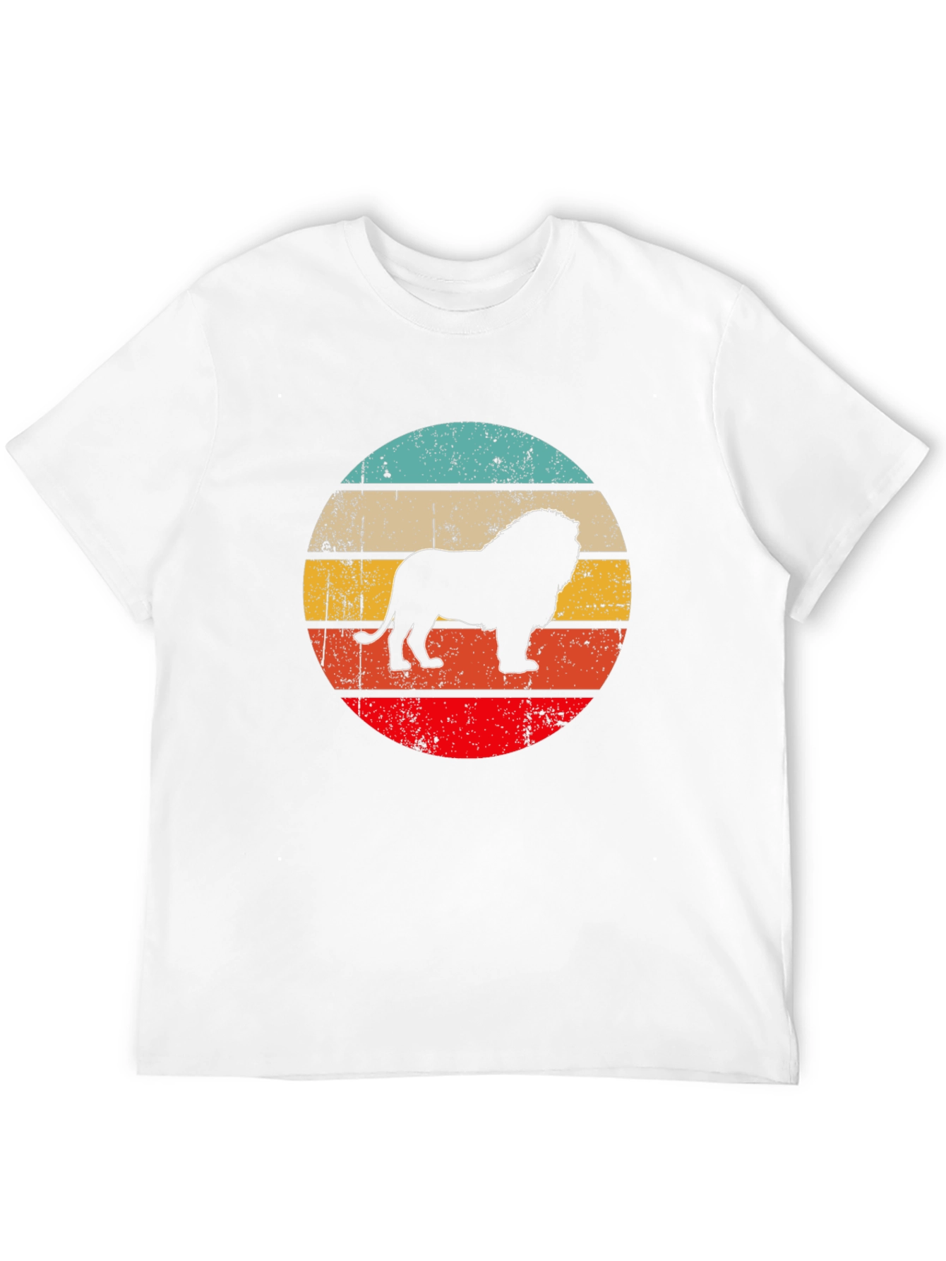Lion Silhouette Retro Style T-Shirt