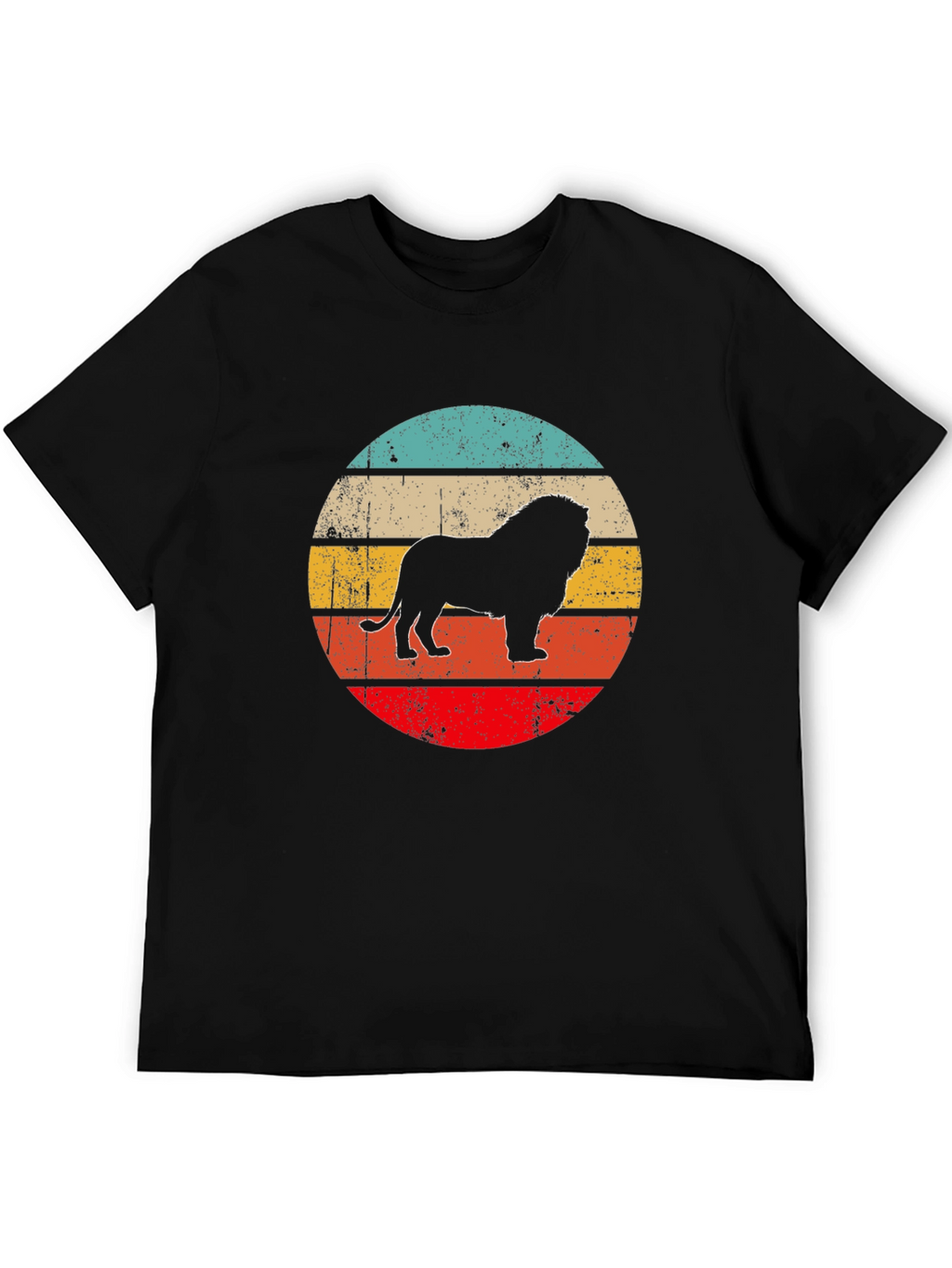 Lion Silhouette Retro Style T-Shirt