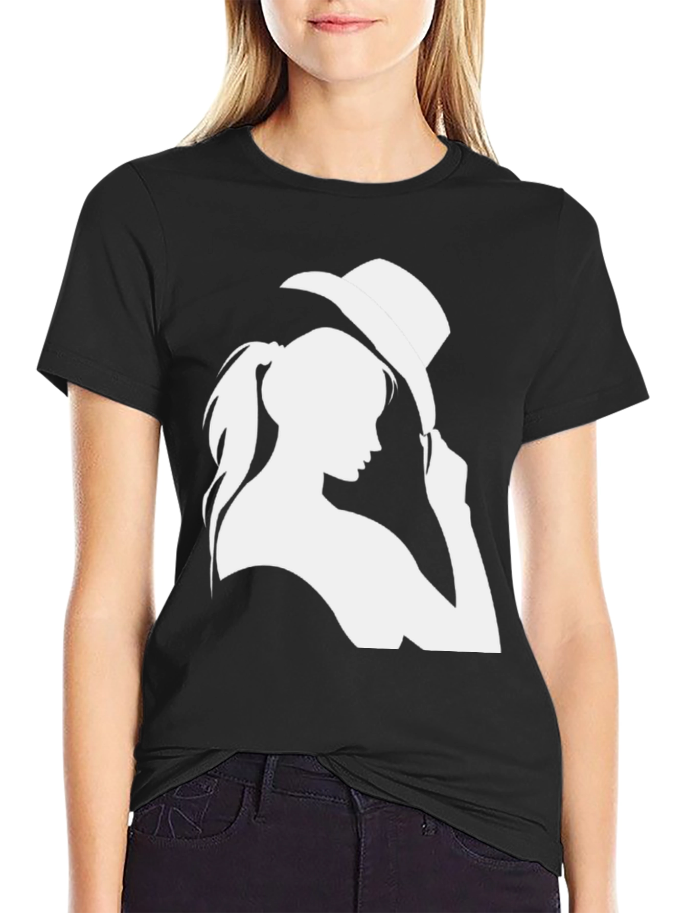 Cowgirl Graphic Tee - Trendy Black T-Shirt