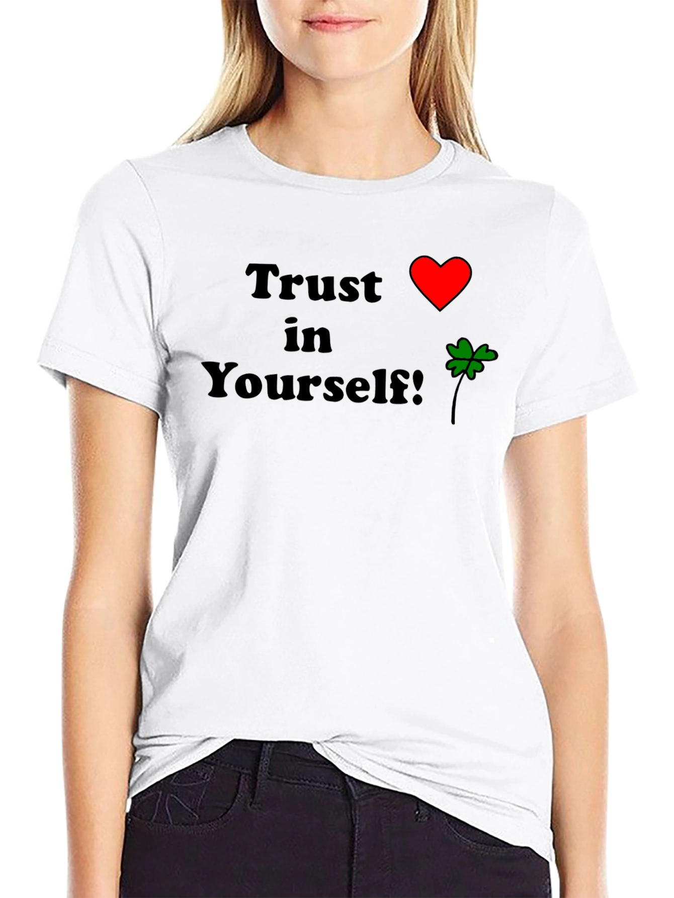 Trust Yourself T-Shirt - Heart & Clover Design