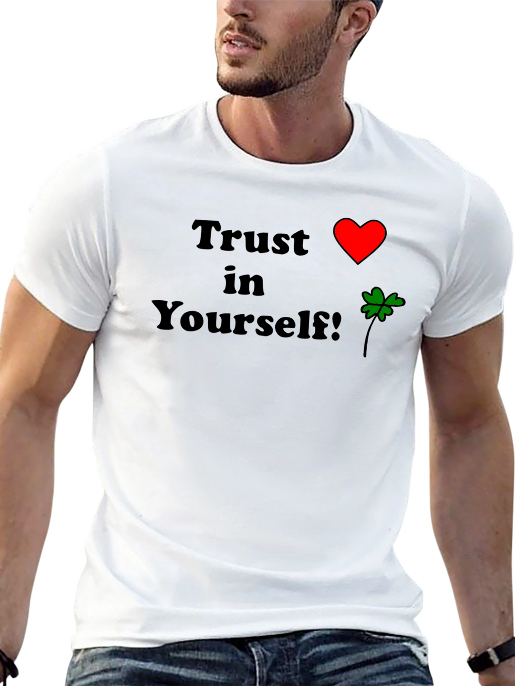 Trust Yourself T-Shirt - Heart & Clover Design